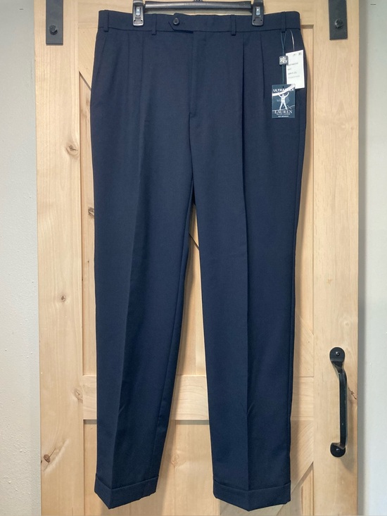 Lauren Ralph Lauren Other - Lauren Ralph Lauren Navy Dress Pants Solid Ultraflex Cuff Hem Wool 36x32 NWT